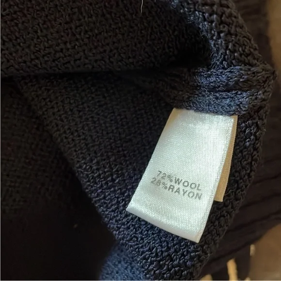 St.John Twin Set Navy/ white Wool Blend Cardigan / Vest size M - Picture 15 of 16